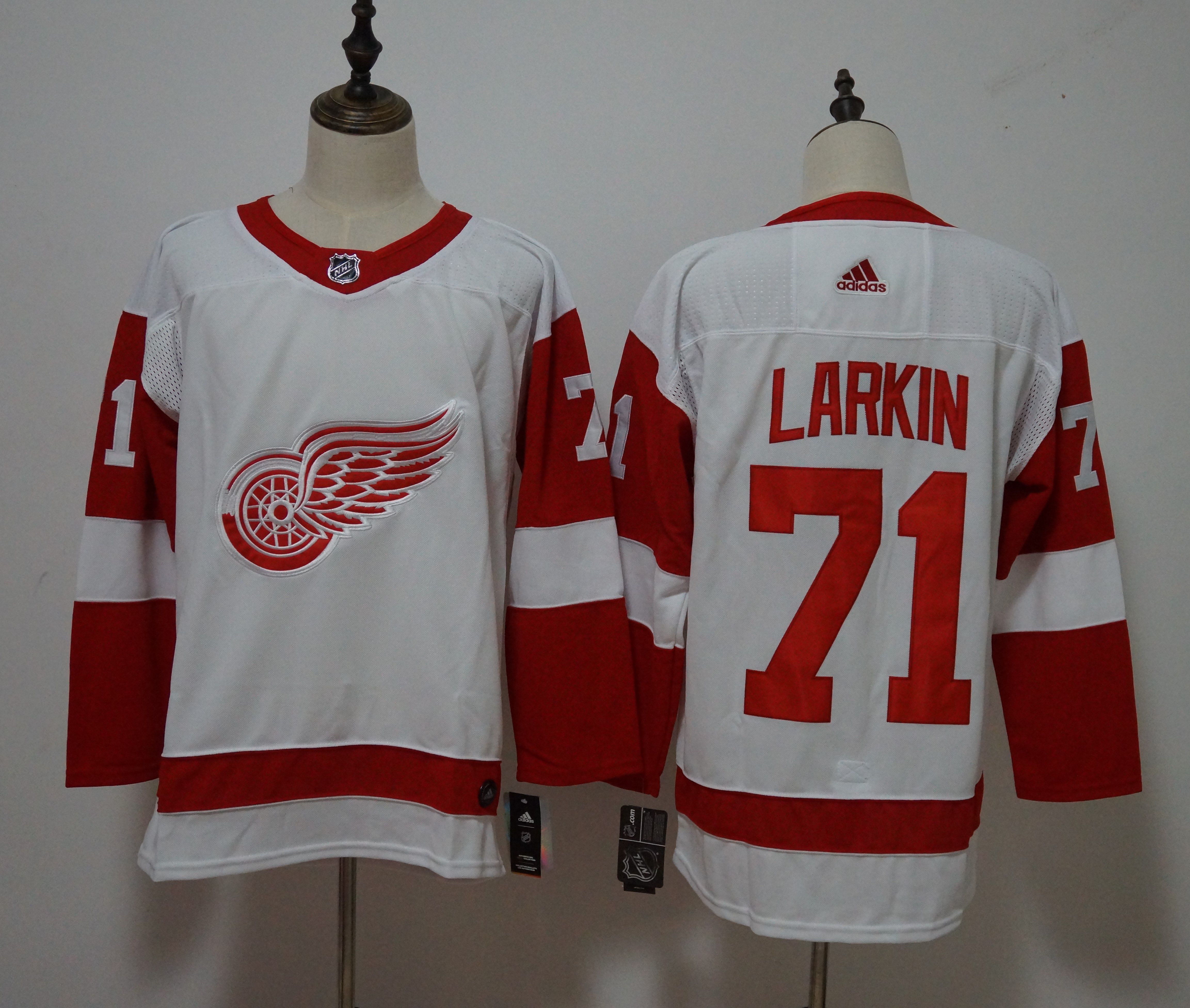 Men Detroit Red Wings #71 Dylan Larkin White Hockey Stitched Adidas NHL Jerseys->women nhl jersey->Women Jersey